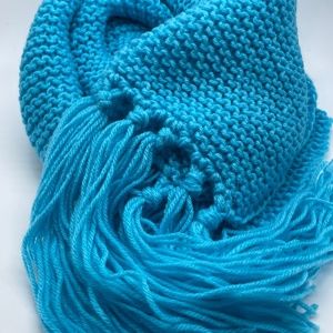 Knitted Scarf / Winter Scarf / Blue Scarf / Scarf for Women / Knit Scarf / Long